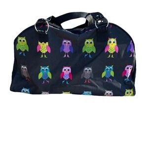 Beyond The Zone Wild Weekend Tote Owl Print Black Size 19in x 13in